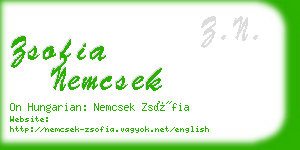 zsofia nemcsek business card